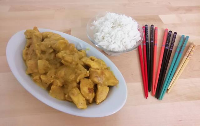 pollo al curry con riso basmati